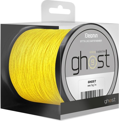 Delphin GHOST 8+1/ sárga (0,18mm 9,1kg 6000m)