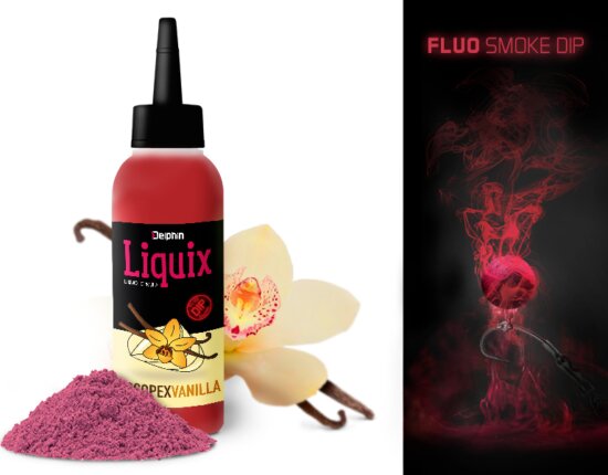 Delphin Fluo dip D SNAX LiquiX /100ml (Scopex-vanilla)