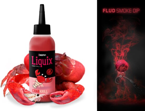 Delphin Fluo dip D SNAX LiquiX /100ml (Rák-Krill)