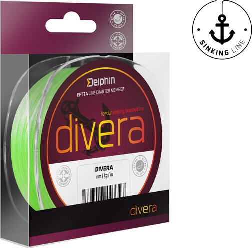 Delphin DIVERA Feeder / fluo zöld (0,12mm 5,4kg 150m)