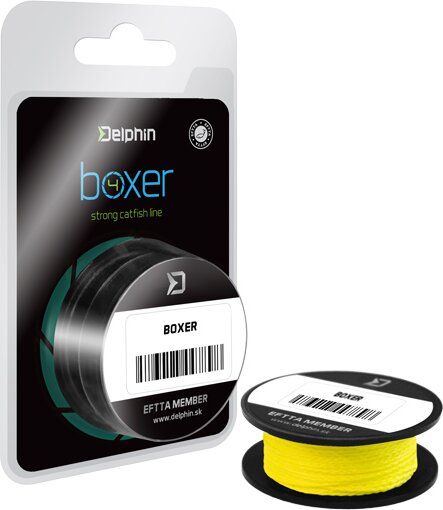 Delphin BOXER 4 / fluo sárga harcsázó zsinór (0,60mm 52,6kg 10m)