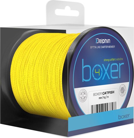 Delphin BOXER 4 harcsázó zsinór / fluo sárga (0,50mm 41,7kg 150m)