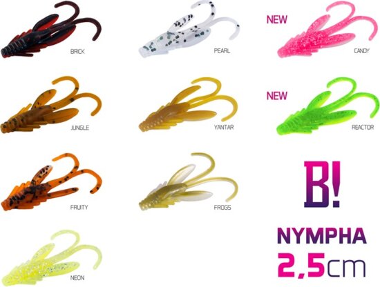 Delphin BOMB! Gumihal Nympha / 10db (2,5cm/NEON)