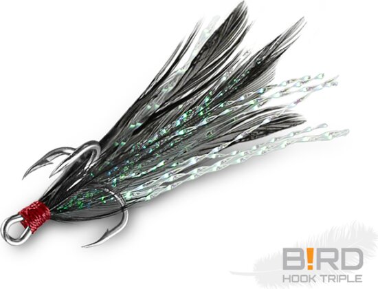 Delphin B!RD Hook TRIPLE / 3db (fekete tollak #6)