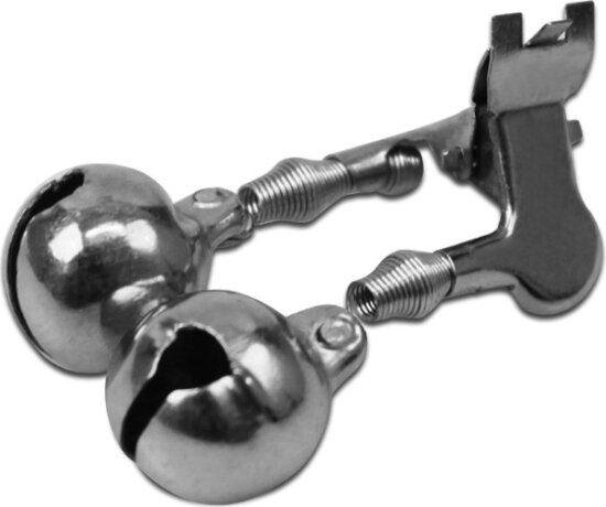 Csörgő Delphin, fémcsipesz / 1db (16mm)