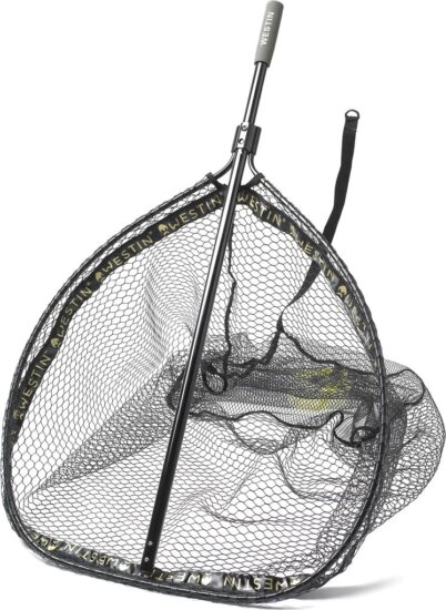 WESTIN W3 Gumis merítőháló L (60cm széles, 70cm hosszú, 50 cm mély, 100cm nyélhossz)
