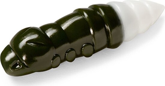 FISHUP Pupa 1.2" (10pcs.), #140 - Dark Olive/White