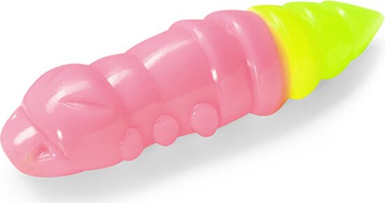 FISHUP Pupa 1.2" (10pcs.), #133 - Bubble Gum/Hot Chartreuse