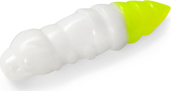 FISHUP Pupa 1.2" (10pcs.), #131 - White/Hot Chartreuse