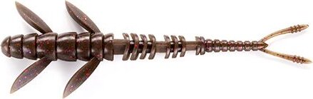 FISHUP Flit 4" (7pcs.), #050 - Green Pumpkin Brown/Red & Purple