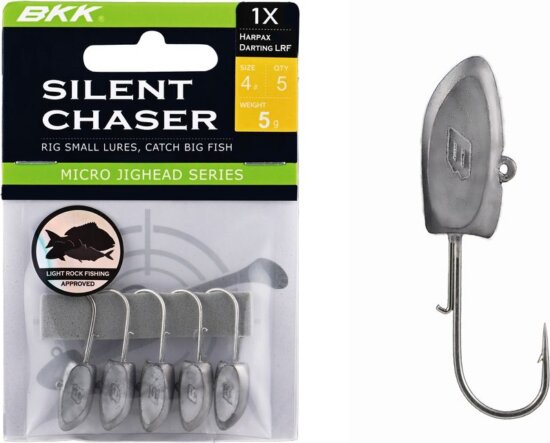 BKK Silent Chaser Microjig - Harpax Darting LRF 4#, 2.5g, 5db/csomag