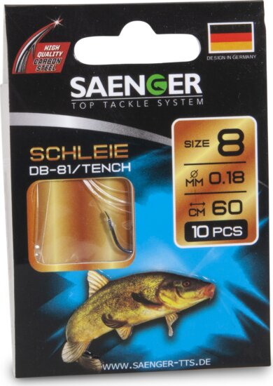 SAENGER Tench előkötött horog 12 / 60cm / 10db