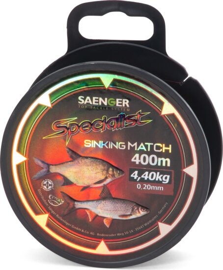 SAENGER Specialist Sink.Match monofil sülyedő zsinór400m / 0,20mm / 4,40kg