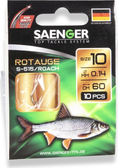 SAENGER Roach előkötött horog 18 / 60cm / 10db