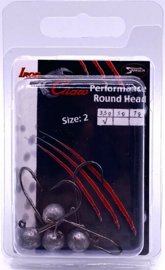 IRON CLAW Performance Round Head horog méret 2 / 3,5g / 4db