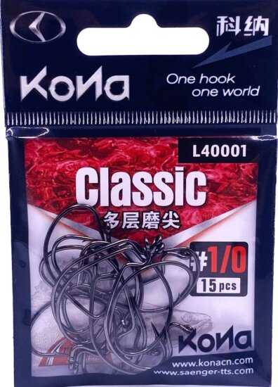 IRON CLAW Kona L40001 BN Classic Worm / offset horog / méret 1/0 / 15db