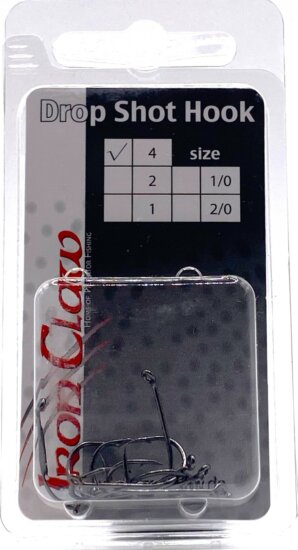IRON CLAW Drop Shot Hook horogméret 4 / 10db