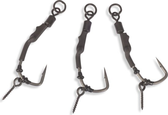 ANACONDA Piercer Ronnie Rig Curve Shank Micro Barb szerelt pontyozó horog / 4 / 3db