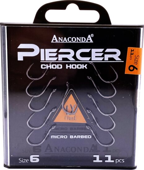 ANACONDA Piercer ChodHook mikroszakállas / méret 6 / 11db