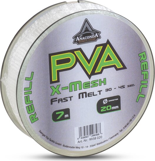 ANACONDA Fast Melt PVA X-Mesh gyorsan oldodó PVC háló 7m / 20mm