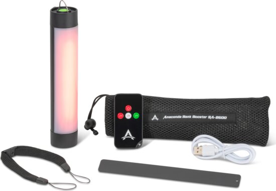 ANACONDA Bank Booster SA-2600 / univerzális lámpa / 2600mAh / USB töltés / távírányító / 192X36mm