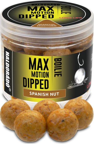 Haldorádó MAX MOTION Boilie Dipped 20 mm - Spanyol Mogyoró