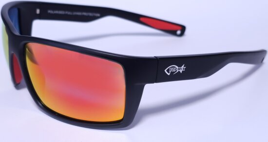 Top Mix Polarizált piros sport napszemüveg, tokkal