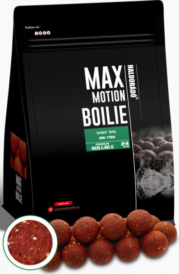 HALDORÁDÓ MAX MOTION Boilie Premium Soluble 24 mm - Nagy Hal