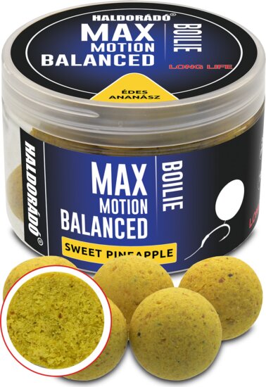 HALDORÁDÓ MAX MOTION Boilie Balanced 20 mm - Édes Ananász