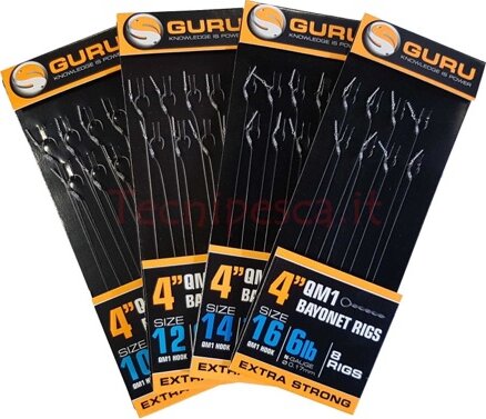 GURU QM1 Bayonet Ready Rigs 4" 10 cm - 16 QM1 - 7lb/0,17mm