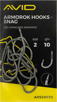 Avid Carp ARMOROK HOOKS - SNAG BARBED - SIZE 1