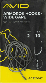 Avid Carp ARMOROK HOOKS - WIDE GAPE SIZE 2