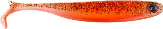 Mustad Mezashi Z-Tail Minnow 3.5" Transparent Red 6db/csomag