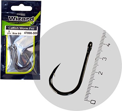 Wizard Catfish Worm Pro Brazed 5/0 3db/csomag