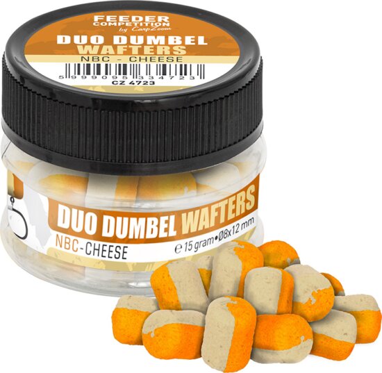 FC Duo Dumbel Wafters horogcsali, o10x14 mm, vajsav (NBC), sajt, 15 g