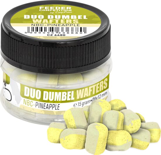FC Duo Dumbel Wafters horogcsali, o10x14 mm, vajsav (NBC), ananász, zöld, 15 g
