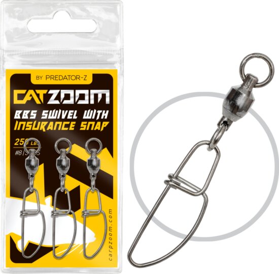 PZ Catzoom csapágyas harcsázó forgókapocs 250 lbs, #8, 3 db