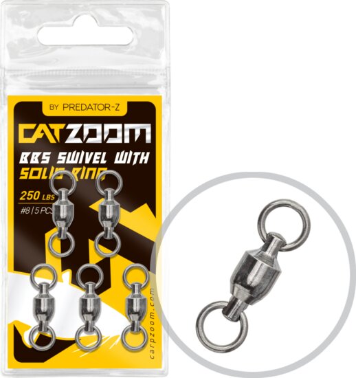 PZ Catzoom csapágyas harcsázó forgó 250 lbs, 8#, 3,8 cm, 5 db