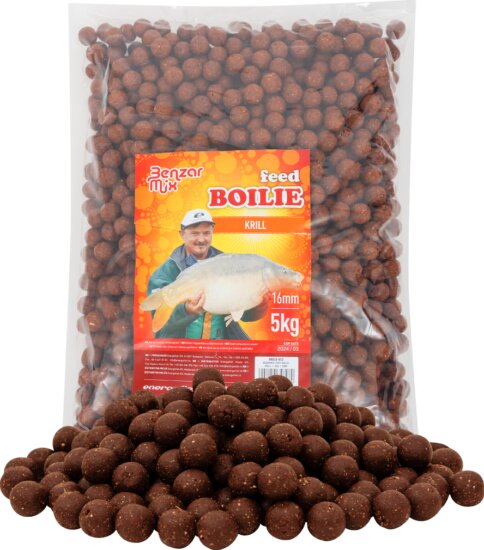 Benzár Etető Bojli Krill 16mm 5Kg
