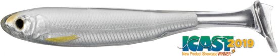 Livetarget Slow-Roll Shiner Paddle Tail Silver/Pearl 85 mm