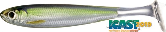 Livetarget Slow-Roll Shiner Paddle Tail Silver/Green 100 mm