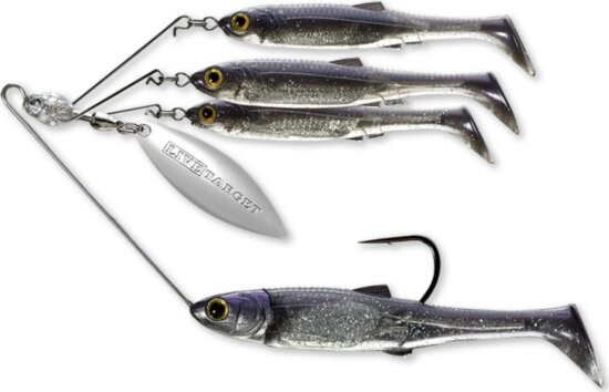 Livetarget Minnow Spinner Rig Purple Pearl/Silver Small 7 G