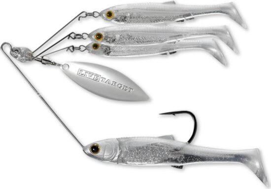 Livetarget Minnow Spinner Rig Pearl White/Silver Small 11 G