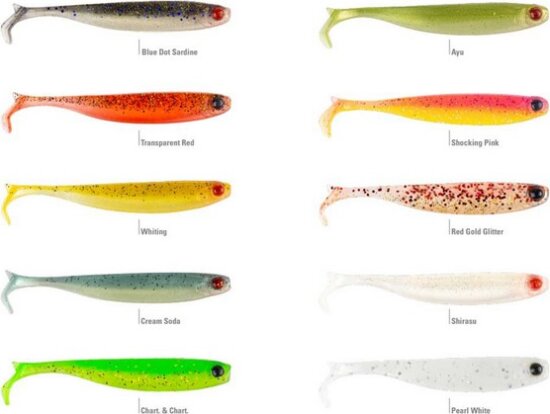 Mustad Mezashi Z-Tail Minnow 2" Shirasu 6db/csomag