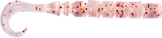 Mustad Aji Curly Tail 2.5" Uv Clear Red Glitter 12db/csomag