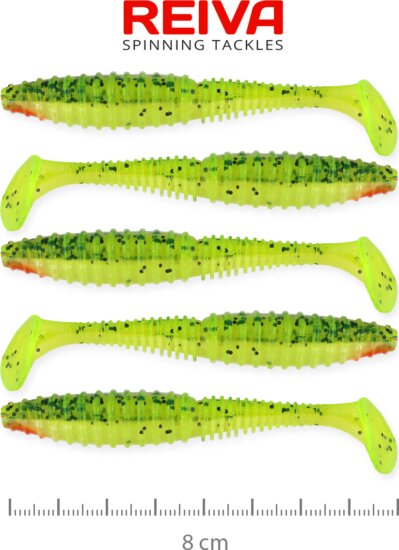 Reiva Zander Power Shad 8cm 5db/cs (Watermelon)