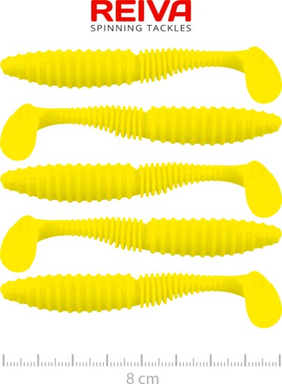 Reiva Zander Power Shad 8cm 5db/cs (Lemonade)