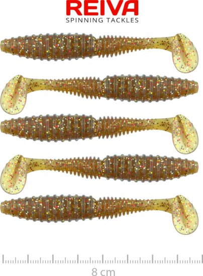 Reiva Zander Power Shad 8cm 5db/cs (Crayfish)