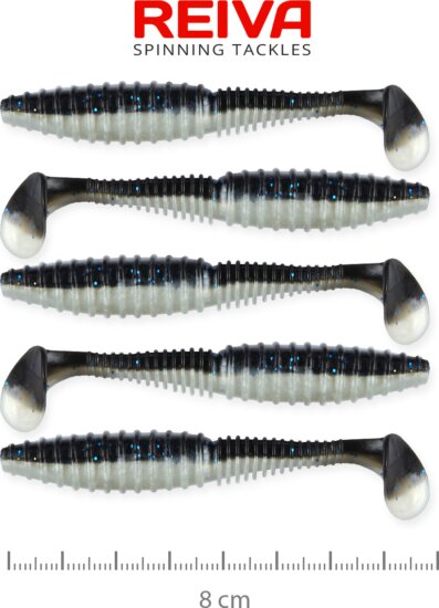 Reiva Zander Power Shad 8cm 5db/cs (Bleak)