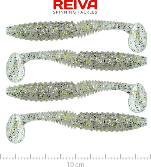 Reiva Zander Power Shad 10cm 4db/cs (Salt and Pepper)